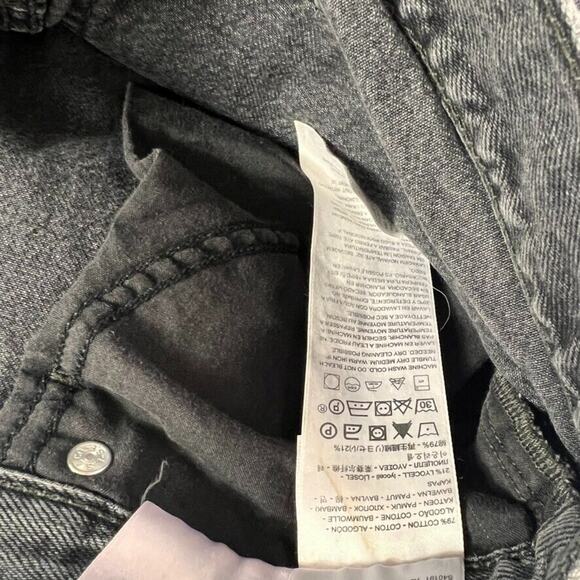 Levis Jeans Womens 31 Black 70s High Flare Faded Premium Denim Boho Hippie - Picture 10 of 10